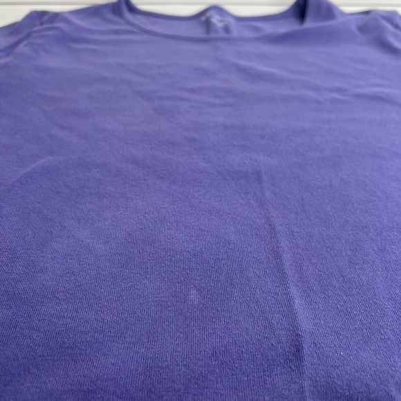 The Tog Shop 3/4 Sleeve T-shirt Lot 2 Purple White Tee Tees Large L - Picture 6 of 14